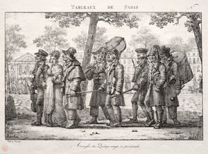 Scenes of Paris: Blind Men from the Quinze Vingts, Walking by Jean Henri Marlet