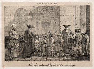 Scenes of Paris: The Brothers Conducting the Children to St. Nicholas of the Fields by Jean Henri Marlet