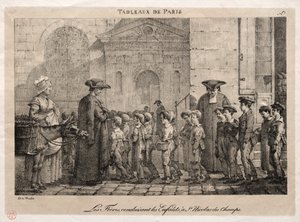 Scenes of Paris: The Brothers Conducting the Children to St. Nicholas of the Fields by Jean Henri Marlet