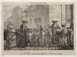 Scenes of Paris: The Brothers Conducting the Children to St. Nicholas of the Fields by Jean Henri Marlet