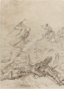 The Muleteer Attacking Don Quixote as He Lies Helpless on the Ground