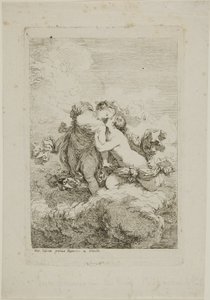 Two Female Figures on a Cloud