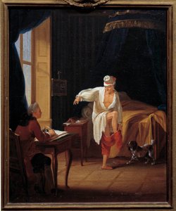 Voltaire dictating to his secretary Collini at Ferney