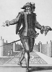 Serious actor, stage costume, engraving by Jean Berain the Elder, France