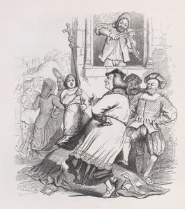 The Fiddler of Meudon from The Complete Works of Béranger, 1836 by Jean Ignace Isidore Gérard
