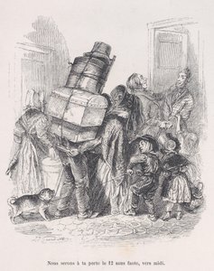 We Will Be at Your Door at Noon Without Fail, from the Little Miseries of Human Life by Jean Ignace Isidore Gérard