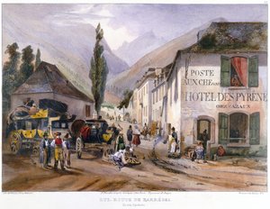 Arrival and Repair of a Stagecoach at Luz on the Road to Barreges