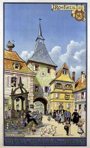 Return of Pilgrimage from Mont Sainte Odile to Rosheim - Poster of the Railways of Alsace and Lorraine, by Hansi by Jean Jacques (1873 1951) Waltz