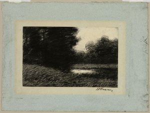 Landscape with a Pond by Jean Jacques Henner