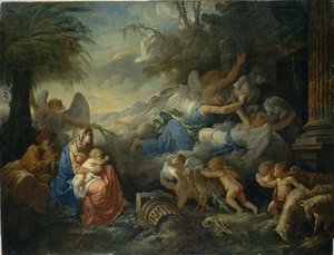 The Fall of the Idols and the Rest on the Flight into Egypt, ca. 1775