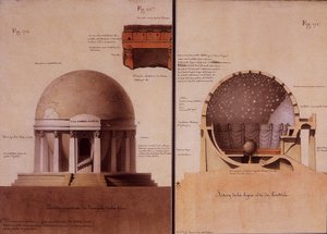The Temple of the Earth - Elevation and Cutting by Lequeu