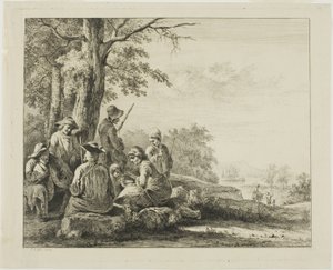 Family Scene in Landscape