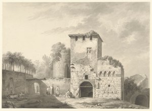 Landscape with People amid Ruins