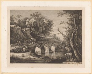 Landscape with Figures on a Stone Bridge
