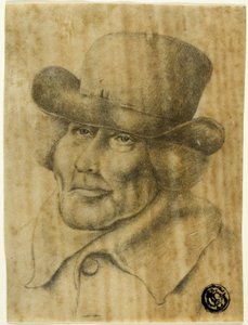 Portrait Bust of an Old Man Wearing Hat and Overcoat