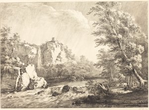 River Landscape with a Passing Storm by Jean Jacques de Boissieu