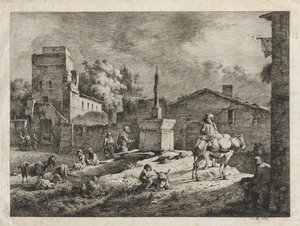 View of Saint-Andeol by Jean Jacques de Boissieu