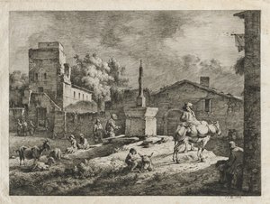 View of Saint-Andeol, 1774 by Jean Jacques de Boissieu