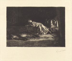 Oriental Interior with Sleeping Tiger by Jean Joseph Benjamin Constant