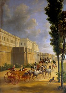 Departure of Napoleon (1769-1821) and Marie Louise (1791-1847) for Hunting in Compiegne in 1811 by Jean Joseph Bidault