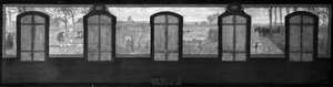 Sketch for the Fresnes town hall: On the plateau, A square in Fresnes. The quarries. Ploughing at the end of the day by Jean Joseph Enders