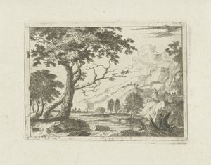 Mountain Landscape with a River by Jean Joseph Hanson