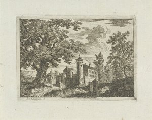 Castle in a Landscape by Jean Joseph Hanson