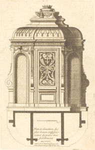 Plan and Elevation of the Most Beautiful Confessionals of Paris, Very Faithfully Measured by Jean Le Blond