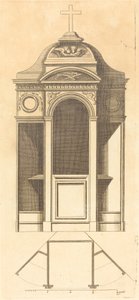 Plan and Elevation of the Most Beautiful Confessionals of Paris, Very Faithfully Measured