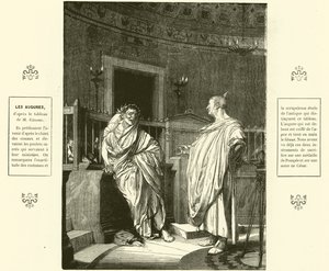 Two Augurs, Priests of Ancient Rome by Jean Leon (after) Gerome