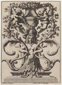Ornament with a Woman Turning to Foliage