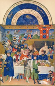 January - the Duc de Berry at Table, 15th Century, 1939
