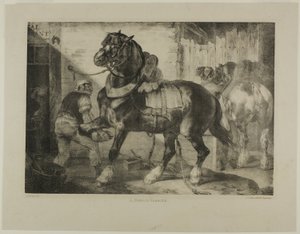 A French Farrier, plate 12 from Various Subjects Drawn from Life on Stone by Jean Louis André Théodore Géricault