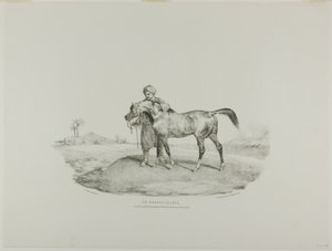 An Arabian Horse, plate 8 from Various Subjects Drawn from Life and on Stone (The English Suite) by Jean Louis André Théodore Géricault