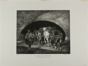 Entrance to the Adelphi Wharf, plate 11 from Various Subjects Drawn from Life and on Stone (The English Suite) by Jean Louis André Théodore Géricault