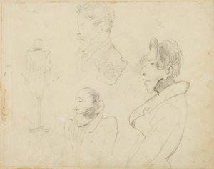 Sheet of Caricatures by Jean Louis André Théodore Géricault