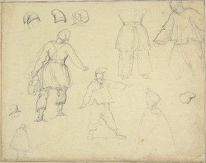 Sketches: Stable Boy Carrying a Bucket by Jean Louis André Théodore Géricault
