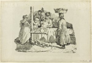 The Sleeping Fishmonger by Jean Louis André Théodore Géricault