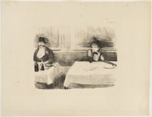 At the Restaurant by Jean Louis Forain