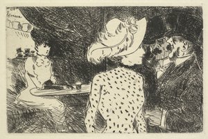 Cafe Scene by Jean Louis Forain