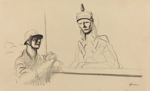 French Soldier Addressing Germania by Jean Louis Forain