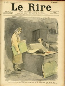 Illustration by Jean-Louis Forain for the Cover of Le Rire