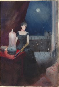 Standing Woman with a Fan, probably 1880-1890 by Jean Louis Forain