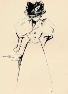 Study in Indian Ink by Forain, c1898
