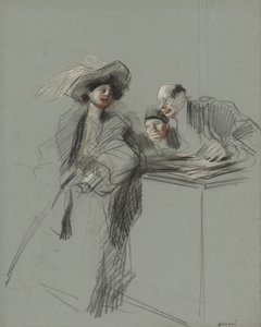The Client, fourth quarter 1800s or first third 1900s by Jean Louis Forain