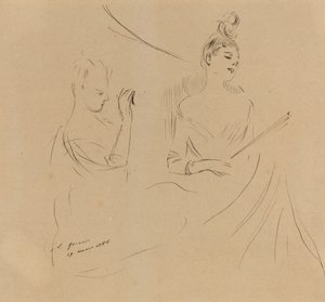 Two Ladies in a Loge by Jean Louis Forain