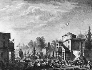 French Revolution: Free entry of the barrier of Paris on May 1 by Jean Louis II (after) Prieur