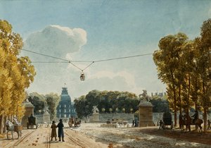 A View of the Tuileries from the Champs-Elysees by Jean Lubin Vauzelle
