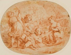 Allegorical Scene with Children Quarreling by Jean Marc Nattier
