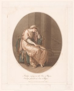 Penelope Weeping with the Bow of Odysseus in Her Hand by Jean Marie Delattre